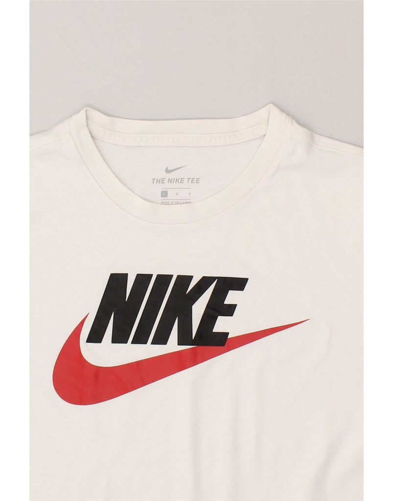 NIKE Mens Graphic T-Shirt Top Large White Cotton | Vintage Nike | Thrift | Second-Hand Nike | Used Clothing | Messina Hembry 