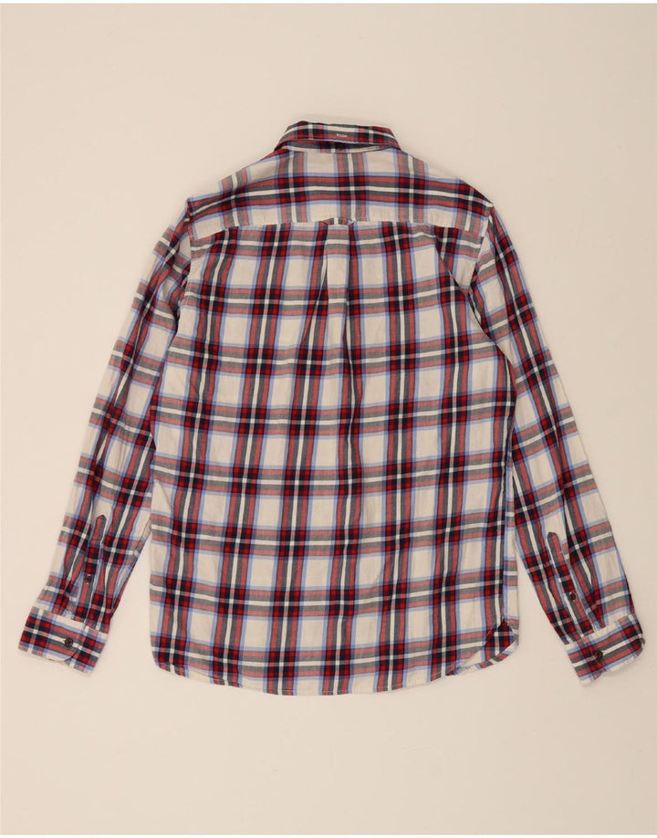 SUPERDRY Mens Flannel Shirt Medium Red Check Cotton Vintage Superdry and Second-Hand Superdry from Messina Hembry 