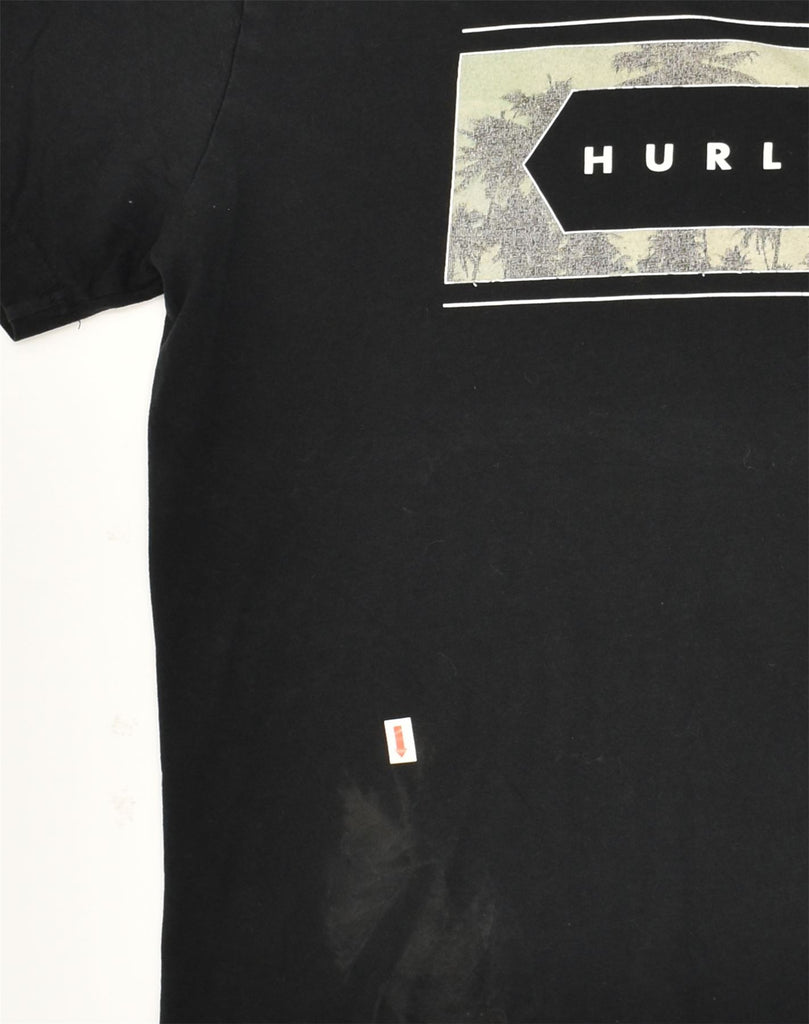 HURLEY Mens Graphic T-Shirt Top Medium Black Cotton | Vintage Hurley | Thrift | Second-Hand Hurley | Used Clothing | Messina Hembry 