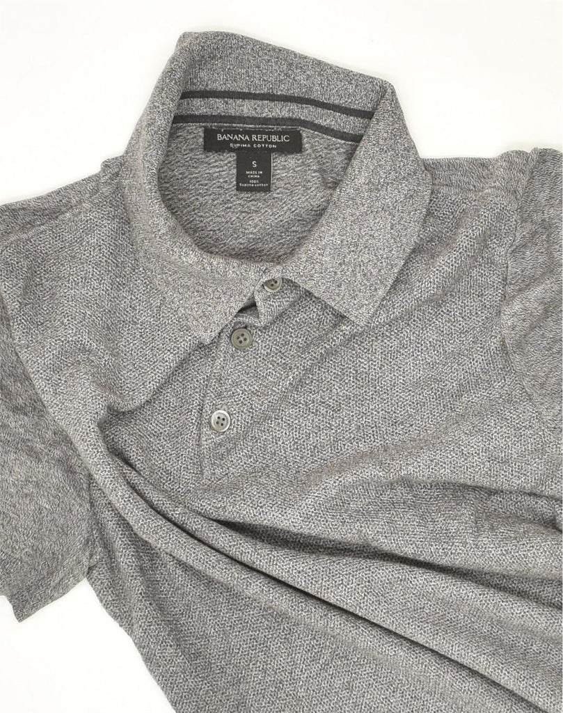 BANANA REPUBLIC Mens Polo Shirt Small Grey Cotton | Vintage Banana Republic | Thrift | Second-Hand Banana Republic | Used Clothing | Messina Hembry 