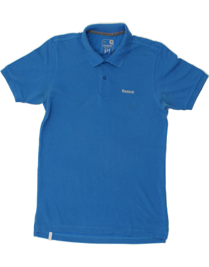 REEBOK Mens Elements Polo Shirt Small Blue Vintage Reebok and Second-Hand Reebok from Messina Hembry 