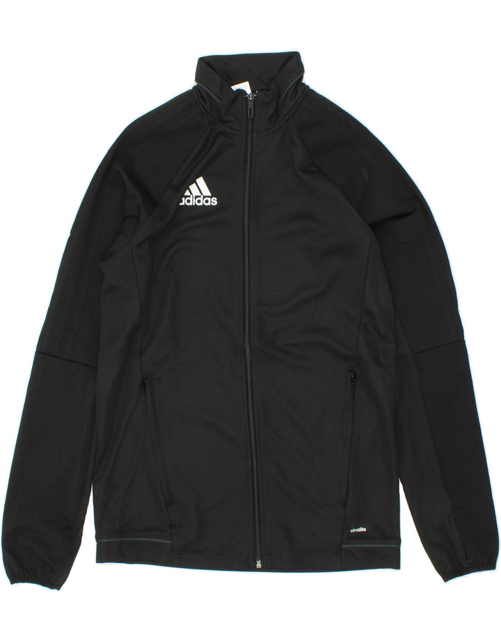 ADIDAS Mens Climalite Tracksuit Top Jacket Small Black Polyester Vintage Adidas and Second-Hand Adidas from Messina Hembry 