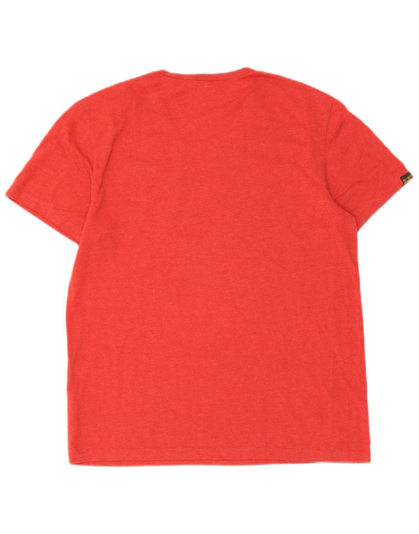 G-Star Mens T-Shirt Top Medium Red Cotton