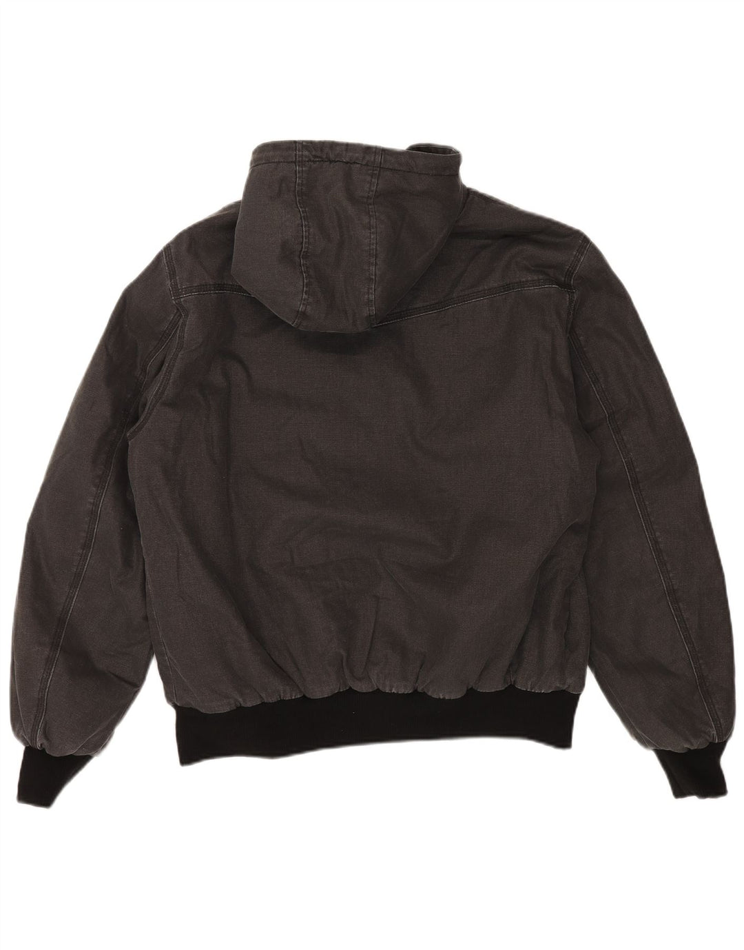 SUPERDRY Mens Hooded Sherpa Jacket UK 42 XL Grey Cotton