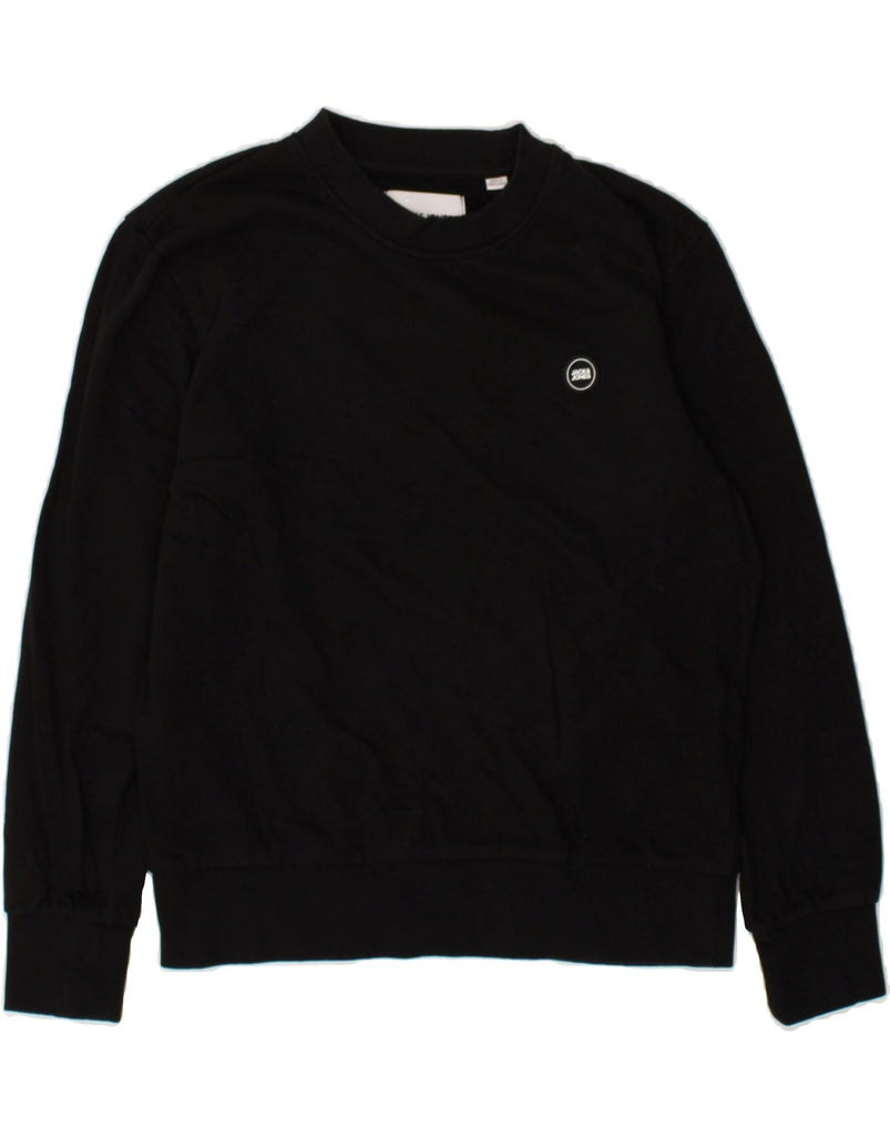 JACK & JONES Mens Sweatshirt Jumper Small Black Cotton | Vintage Jack & Jones | Thrift | Second-Hand Jack & Jones | Used Clothing | Messina Hembry 