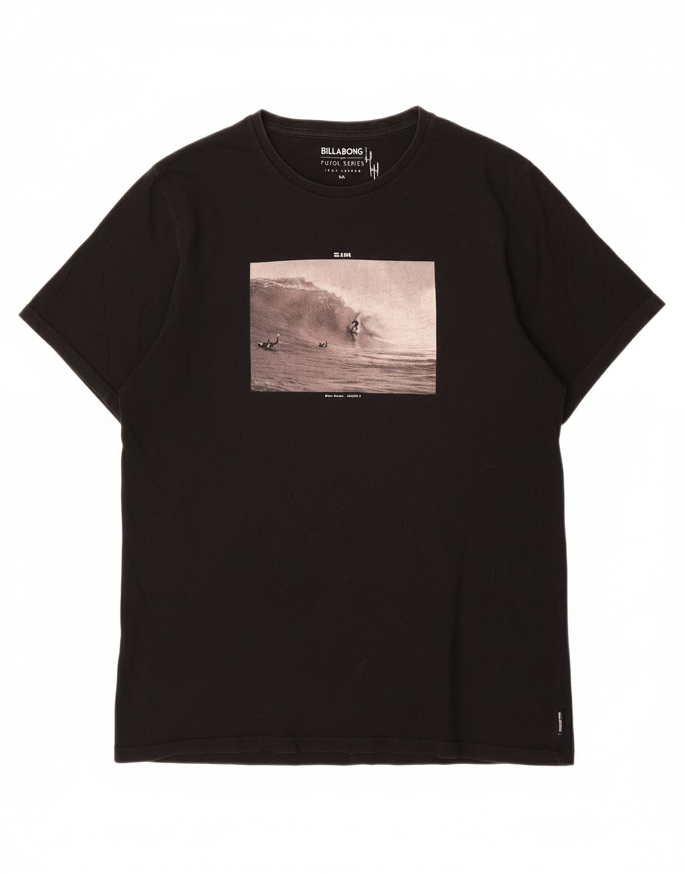 BILLABONG Mens Graphic T-Shirt Top 2XL Black Cotton Vintage Billabong and Second-Hand Billabong from Messina Hembry 