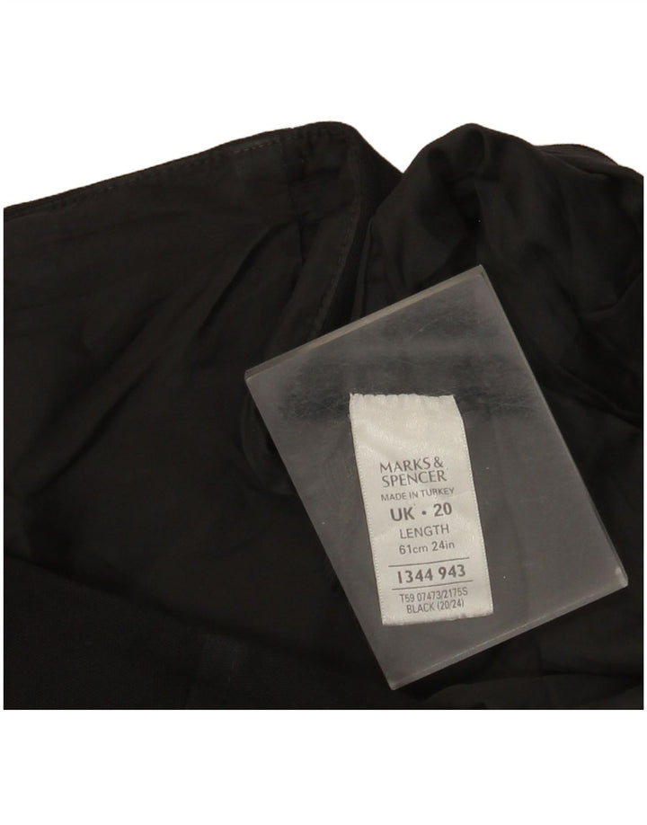 Marks & Spencer Womens Mini Pencil Skirt UK 20 2XL W40  Black Polyester