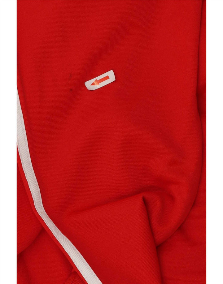 Adidas Mens Zip Hoodie Sweater XL Red Polyester