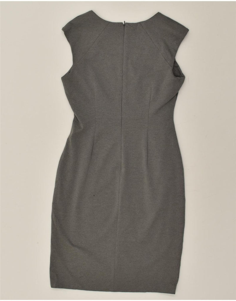 CALVIN KLEIN Womens Sleeveless Sheath Dress US 8 Medium Grey Polyester | Vintage Calvin Klein | Thrift | Second-Hand Calvin Klein | Used Clothing | Messina Hembry 