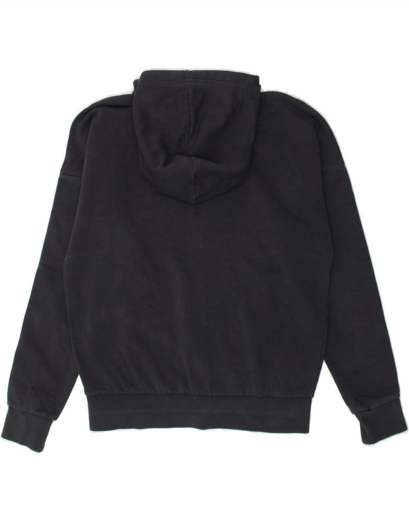 ADIDAS Womens Zip Hoodie Sweater UK 18 XL Navy Blue Cotton | Vintage Adidas | Thrift | Second-Hand Adidas | Used Clothing | Messina Hembry 