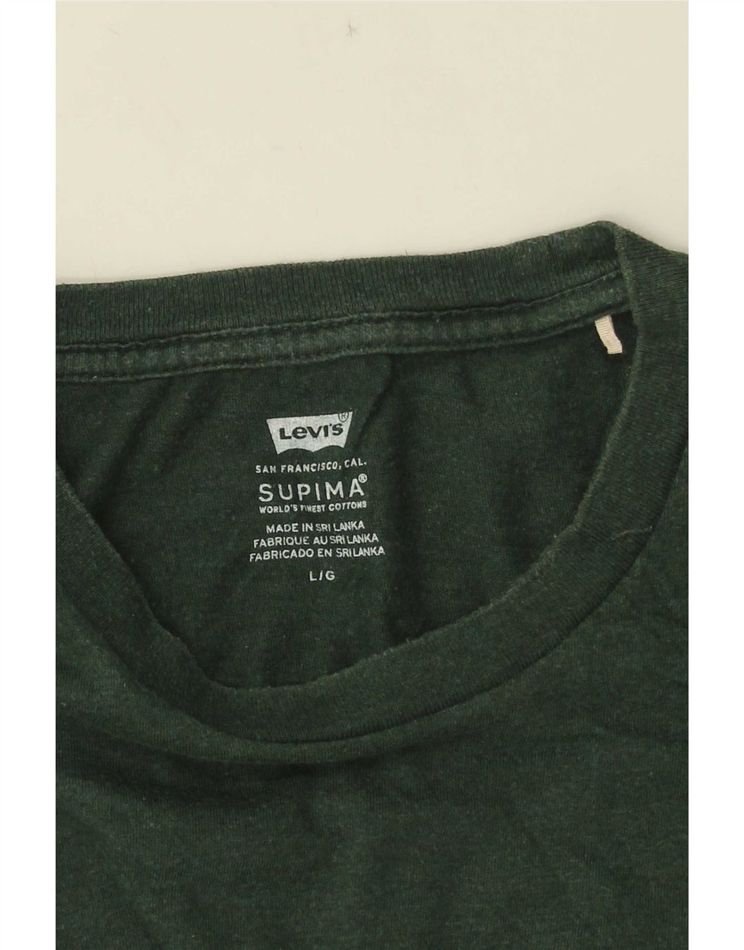 Levi's Mens T-Shirt Top Large Green