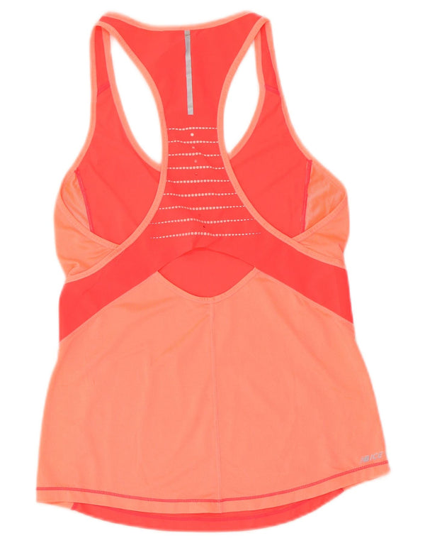 New Balance Womens Vest Top UK 4 XS Pink Colourblock Polyester