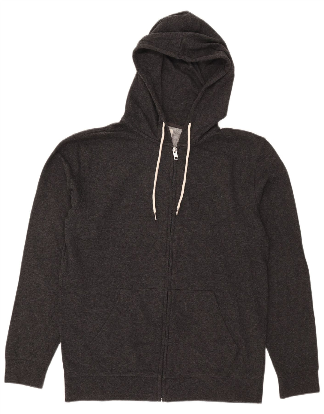Quiksilver Mens Zip Hoodie Sweater Large Grey Cotton