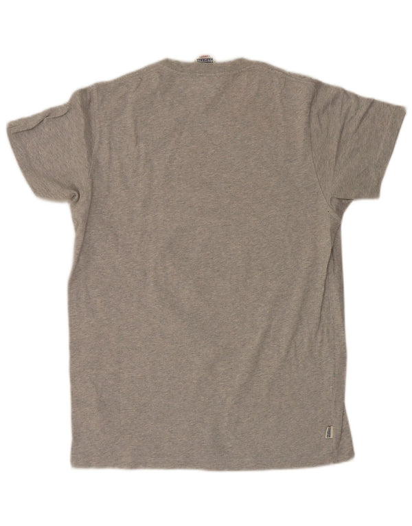 Franklin Marshall Mens Graphic T-Shirt Top Medium Grey Cotton