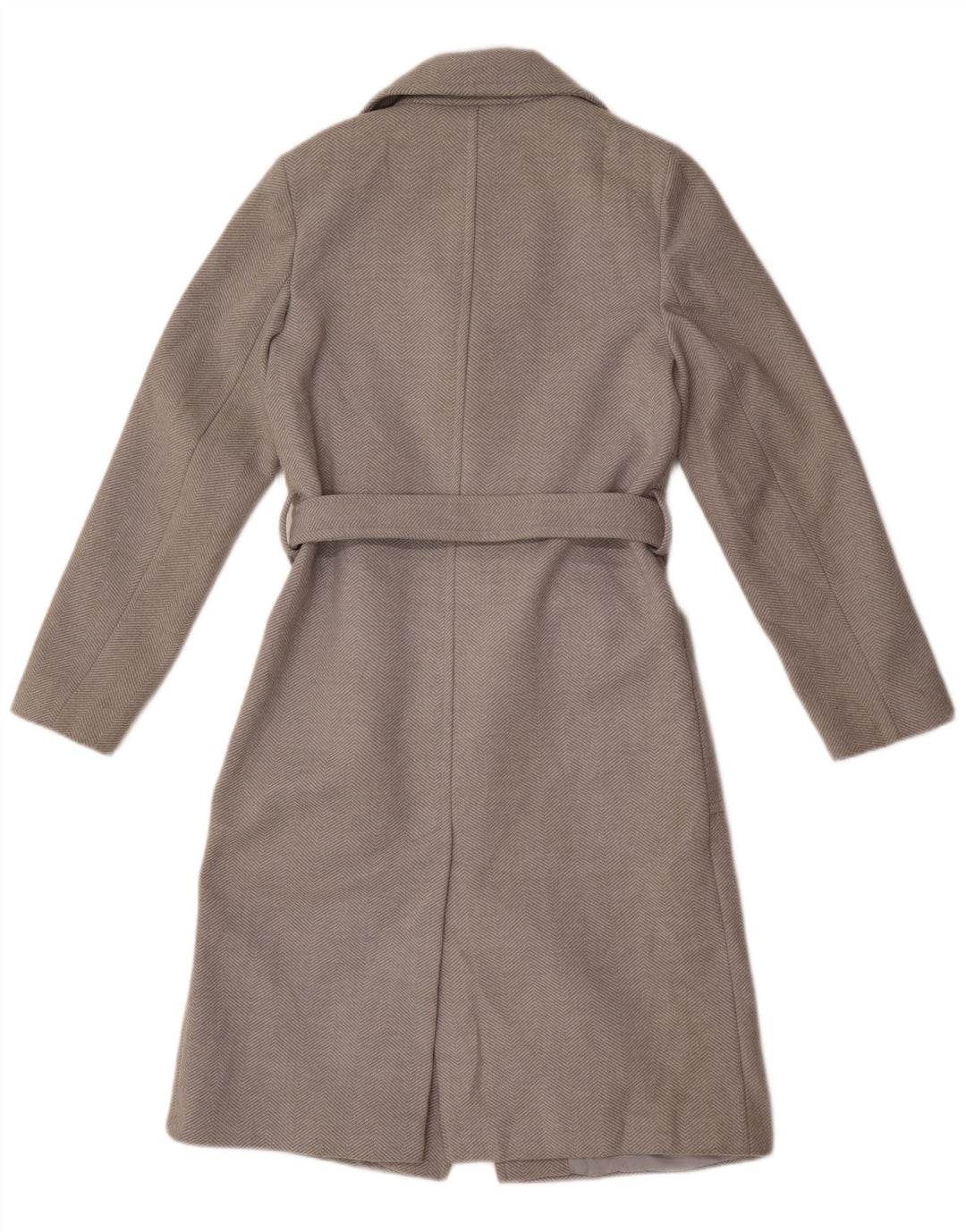 Marks & Spencer Womens Overcoat UK 8 Small Grey Polyester