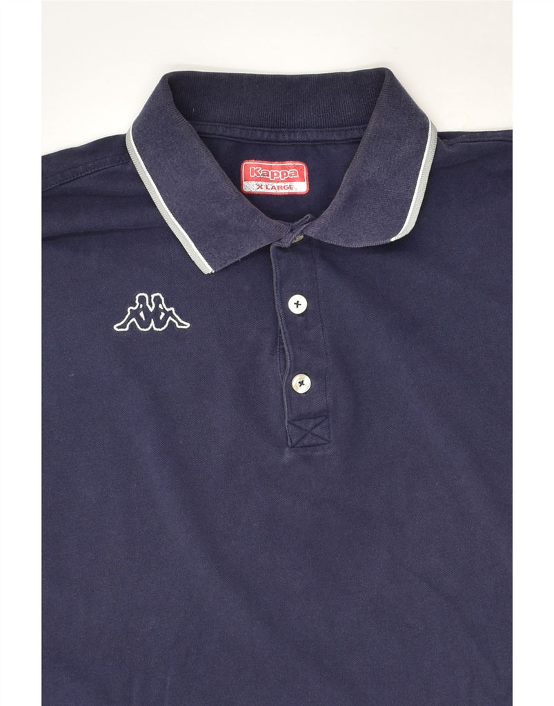 KAPPA Mens Long Sleeve Polo Shirt XL Navy Blue | Vintage Kappa | Thrift | Second-Hand Kappa | Used Clothing | Messina Hembry 