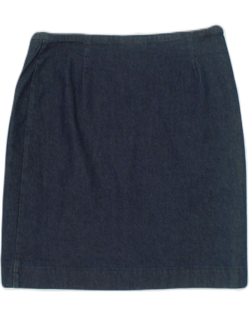 GIANFRANCO FERRE Womens Denim Skirt IT 44 Medium W30 Navy Blue Cotton | Vintage Gianfranco Ferre | Thrift | Second-Hand Gianfranco Ferre | Used Clothing | Messina Hembry 