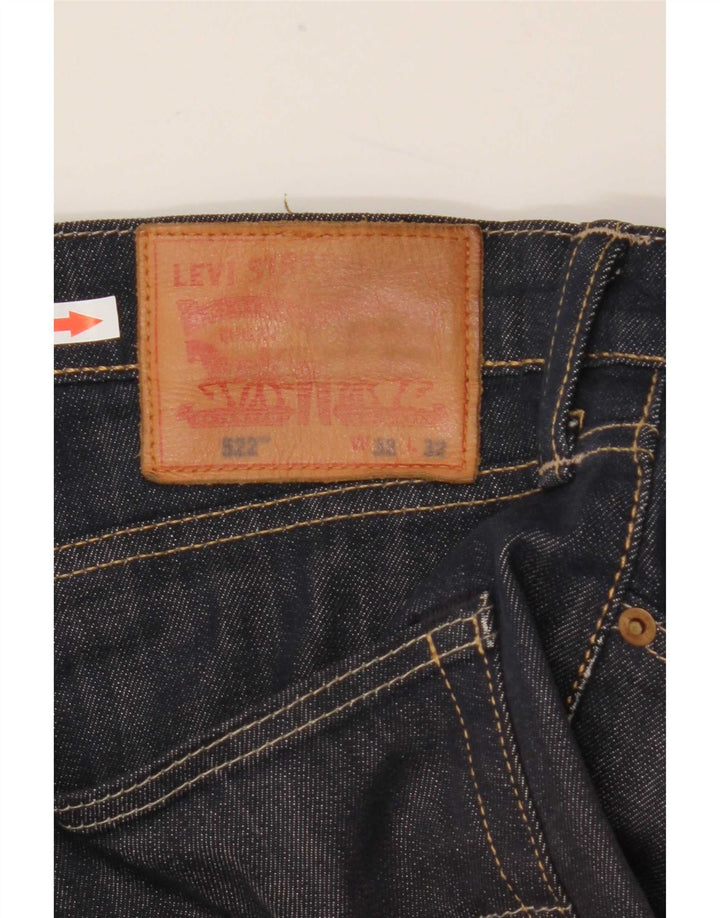 Levi's Mens 522 Straight Jeans W32 L32 Navy Blue Cotton