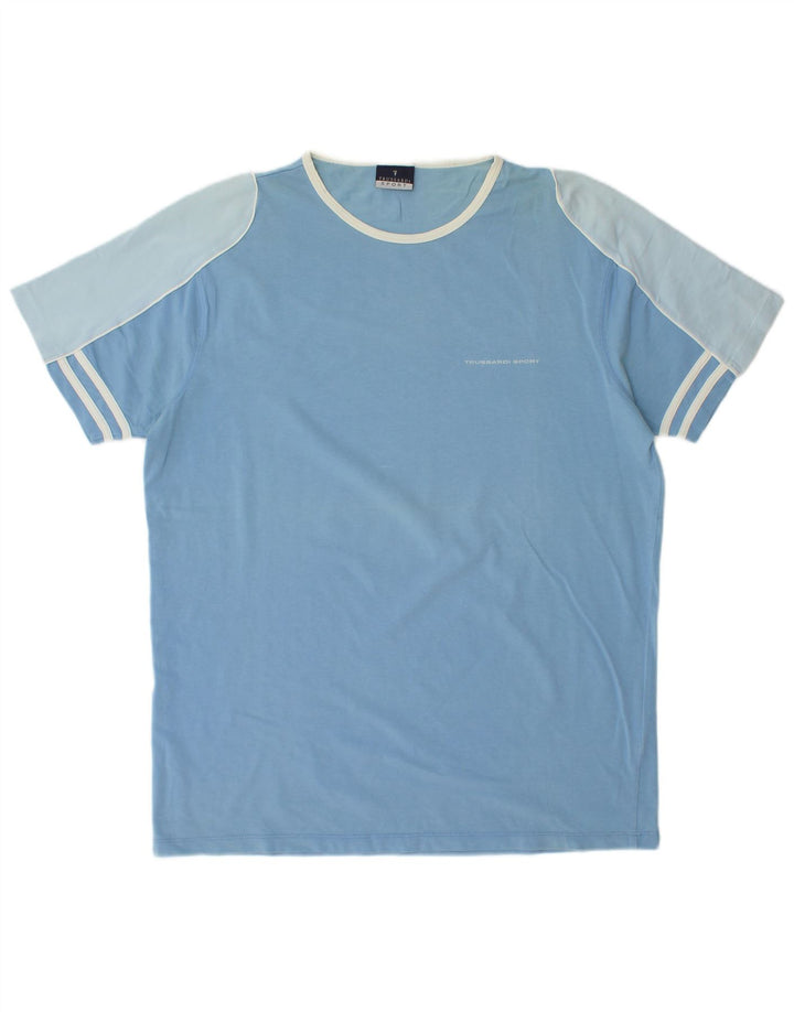 Trussardi Mens T-Shirt Top Large Blue