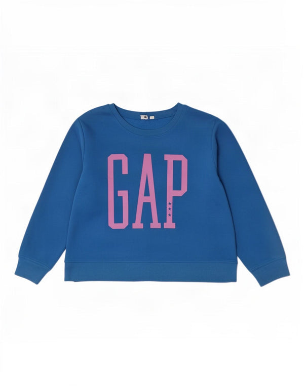 Gap Womens Graphic Sweatshirt Jumper UK 18 XL Blue Cotton