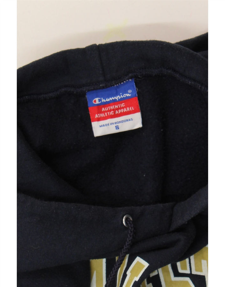 CHAMPION Womens Oversized Hoodie Jumper UK 10 Small Navy Blue Vintage Champion and Second-Hand Champion from Messina Hembry 