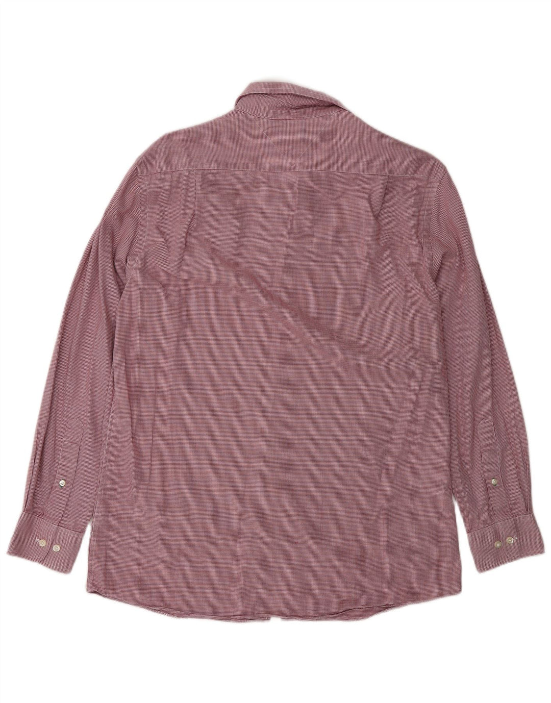 Tommy Hilfiger Mens Slim Fit Shirt Size 15 1/2 Medium Red Check