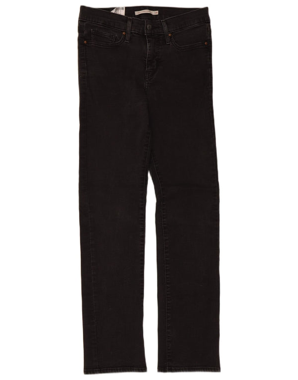 Levi's Womens 314 Shaping Straight Jeans W28 L30 Black Cotton