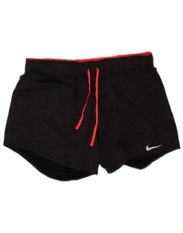 Nike Womens Dri Fit Sport Shorts UK 14 Medium  Grey Polyester