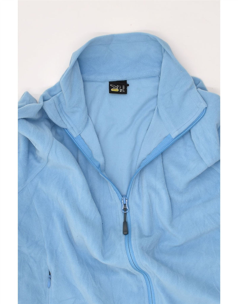 SALEWA Womens Fleece Jacket UK 12 Medium Blue Polyester | Vintage SALEWA | Thrift | Second-Hand SALEWA | Used Clothing | Messina Hembry 