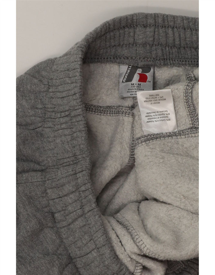 RUSSELL ATHLETIC Mens Tracksuit Trousers Medium Grey Cotton
