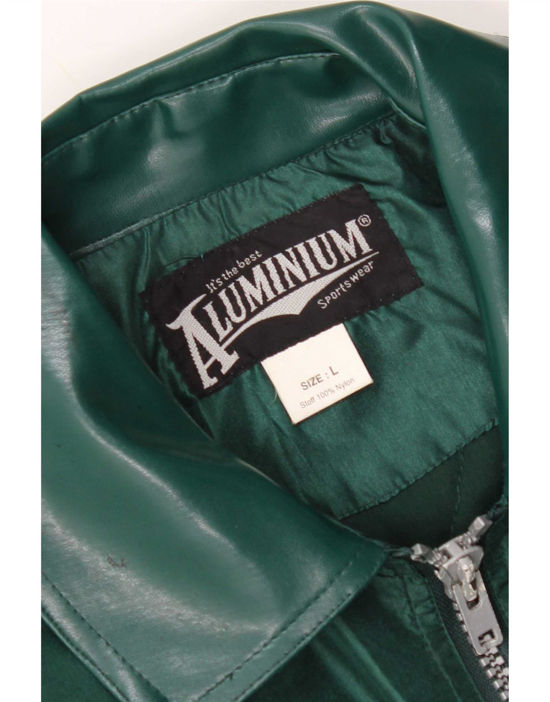 Vintage Mens Bomber Jacket UK 40 Large Green Nylon
