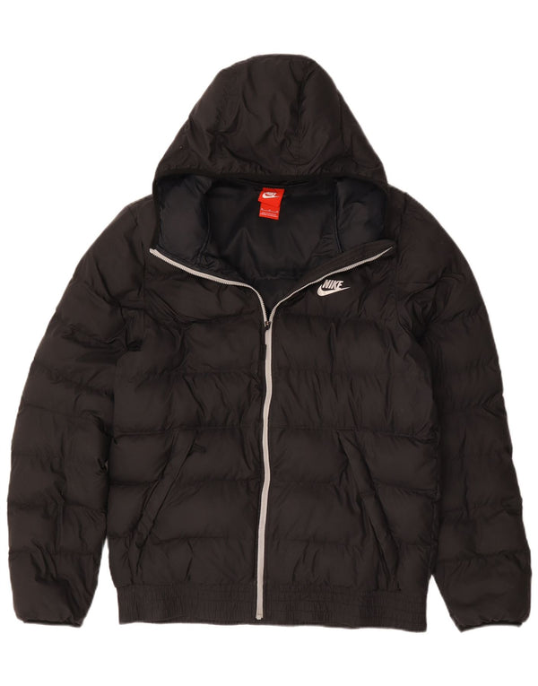 Nike Mens Hooded Padded Jacket UK 38 Medium Black