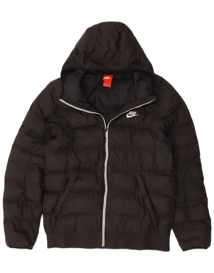 Nike Mens Hooded Padded Jacket UK 38 Medium Black