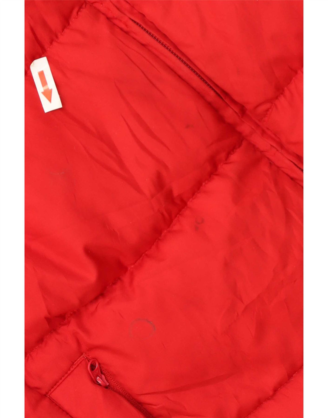 Nike Boys Hooded Padded Jacket 7-8 Years XL Red Colourblock Polyester