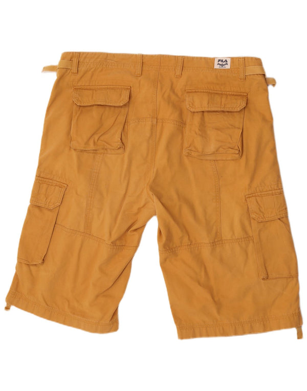 Fila Mens Cargo Shorts W40 XL  Yellow Cotton