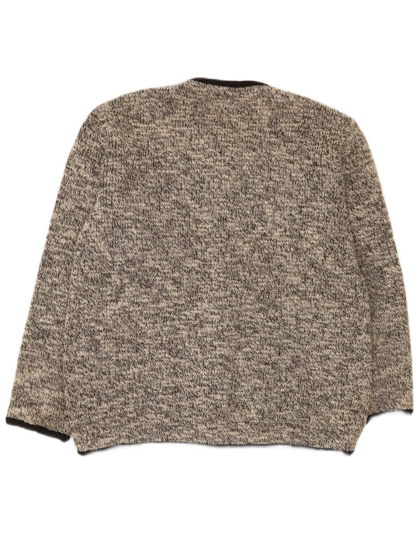Vintage Womens Cardigan Sweater UK 16 Large Grey Flecked