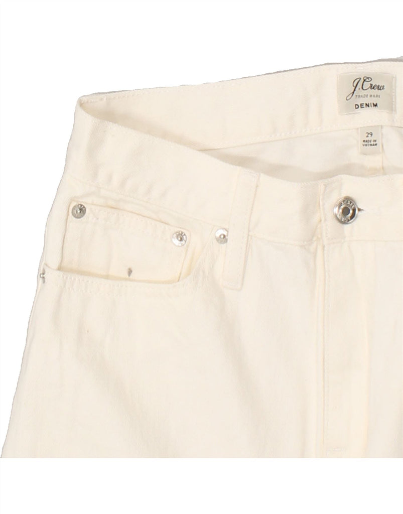 J. CREW Womens Denim Skirt W29 Medium White Cotton | Vintage J. Crew | Thrift | Second-Hand J. Crew | Used Clothing | Messina Hembry 