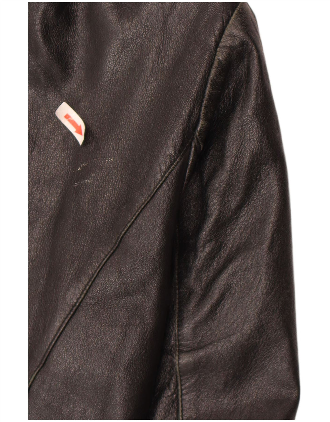 Vintage Womens Leather Jacket IT 52 2XL Black Leather