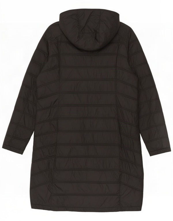Fat Face Womens Hooded Padded Coat UK 14 Large Black Nylon