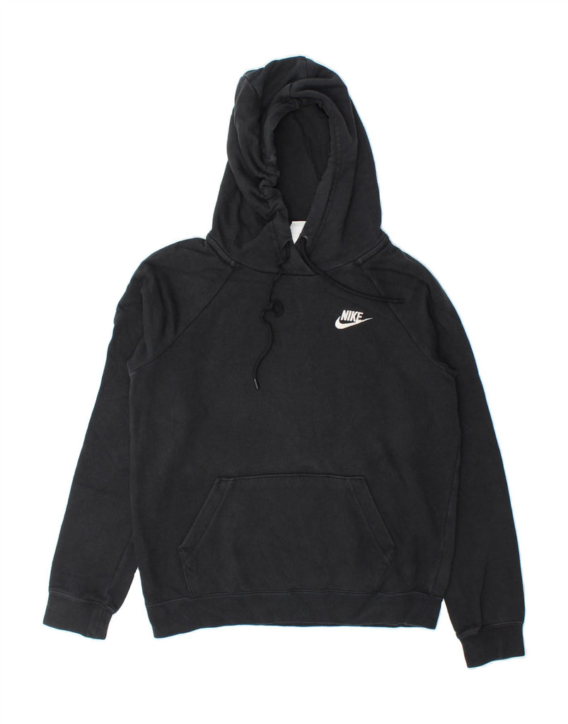 NIKE Womens Oversized Hoodie Jumper UK 6 XS Black Cotton Vintage Nike and Second-Hand Nike from Messina Hembry 