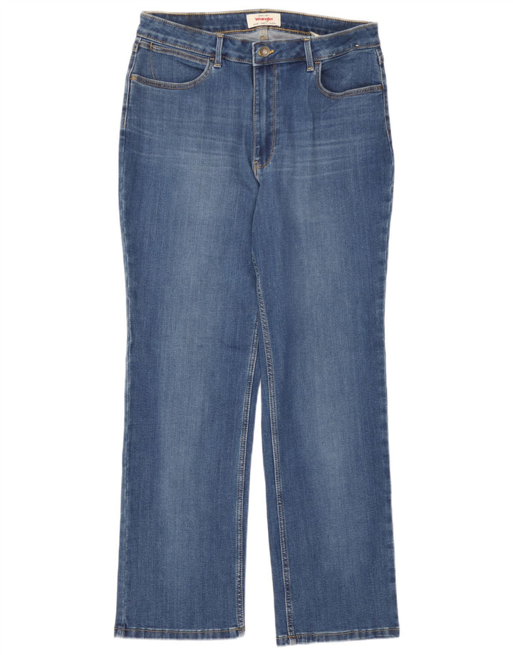 Wrangler Womens Straight Jeans W32 L30 Blue Cotton