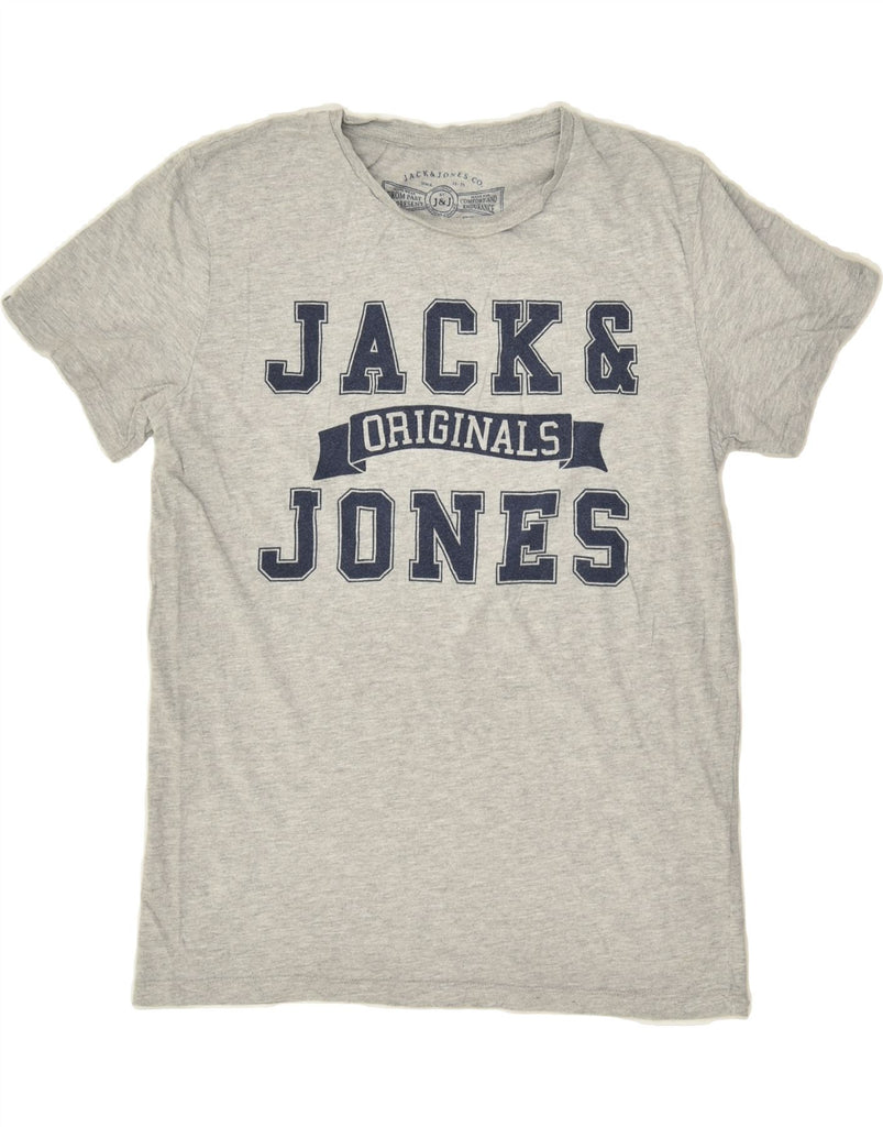 JACK & JONES Mens Graphic T-Shirt Top Small Grey Cotton | Vintage Jack & Jones | Thrift | Second-Hand Jack & Jones | Used Clothing | Messina Hembry 