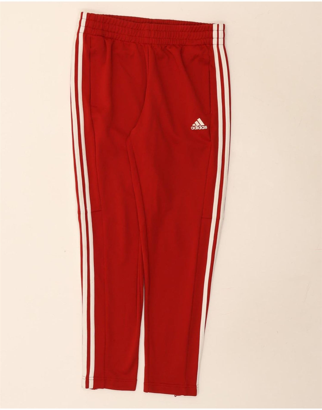 Adidas Womens Tracksuit Trousers UK 12/14 Medium Red Polyester