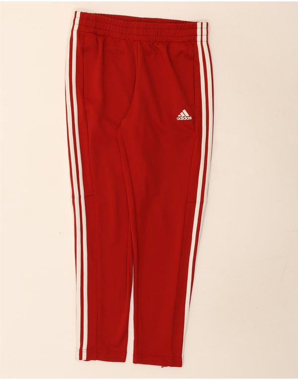 Adidas Womens Tracksuit Trousers UK 12/14 Medium Red Polyester