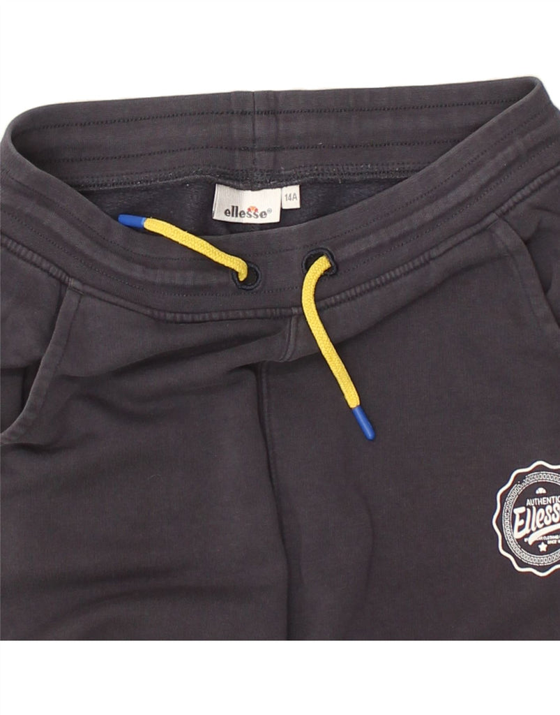 ELLESSE Boys Tracksuit Trousers Joggers 13-14 Years Navy Blue Cotton | Vintage Ellesse | Thrift | Second-Hand Ellesse | Used Clothing | Messina Hembry 