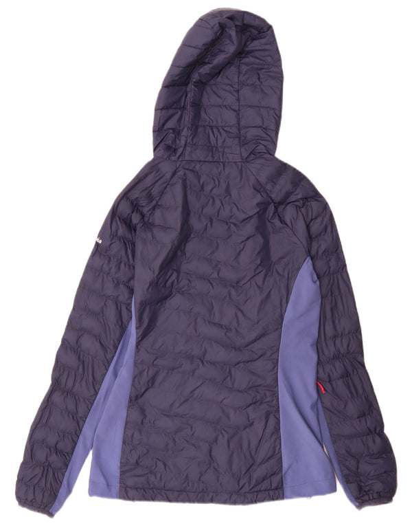 Columbia Womens Padded Jacket UK 8 Small Navy Blue Colourblock Sports