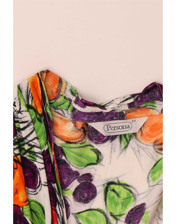 Persona Womens Abstract Pattern Blouse Top Size 27 XL Multicoloured