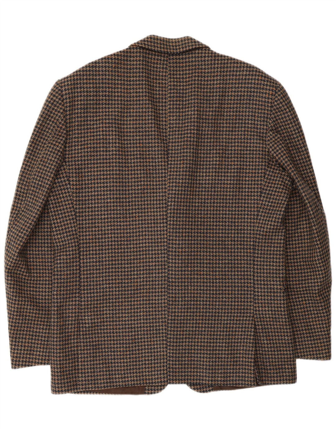 Lanificio Campore Mens 2 Button Blazer Jacket UK 40 Large Brown Houndstooth
