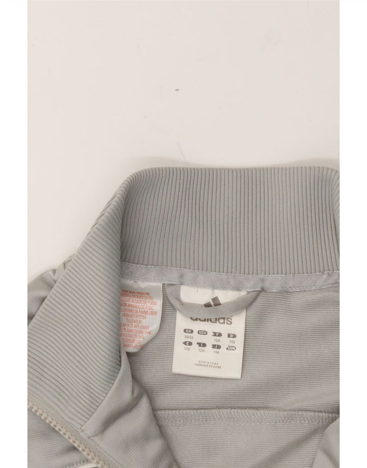 ADIDAS Boys Tracksuit Top Jacket 11-12 Years Grey Colourblock Polyester Vintage Adidas and Second-Hand Adidas from Messina Hembry 