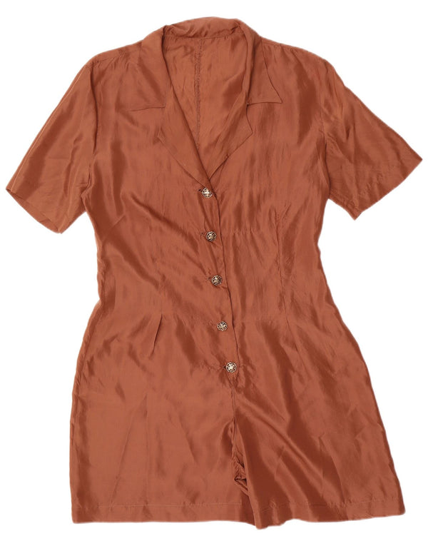 Vintage Womens Playsuit UK 14 Medium Brown